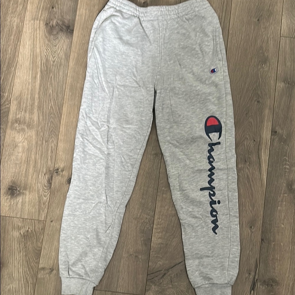 Champion Gray Jogger Sweatpants with Elastic Cuffs